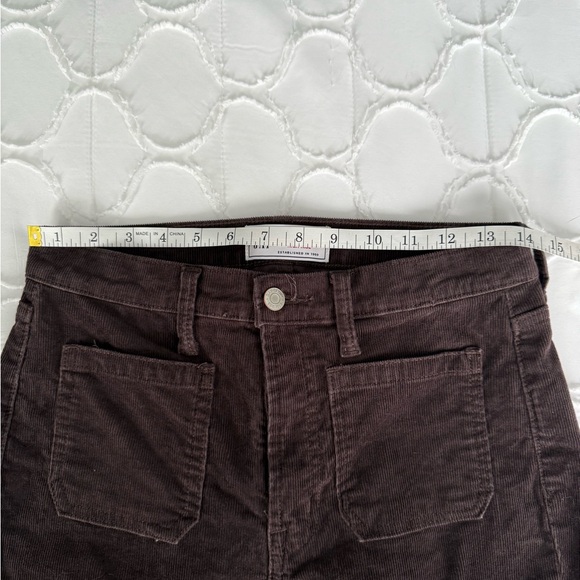 GAP Chocolate Corduroy High Rise Pants, Size 4S - Picture 9 of 9
